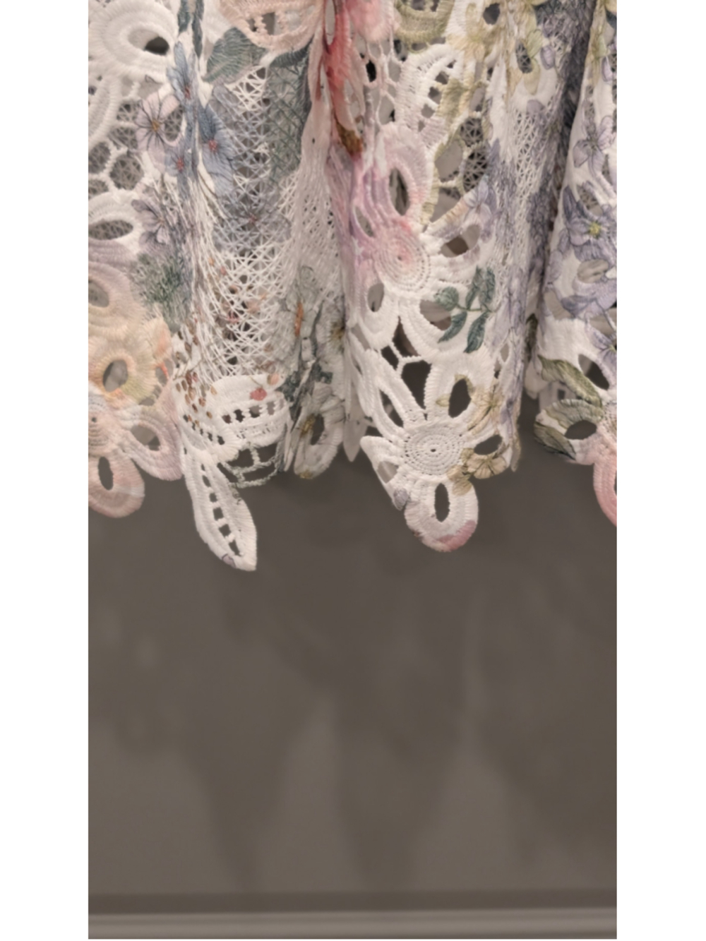 Arose Studio NWT Floral Lace Crochet Midi Maxi Dress White Pastel M $198 - Picture 7 of 13